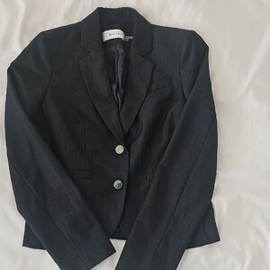 Calvin Klein Navy Pinstripe Women's Blazer